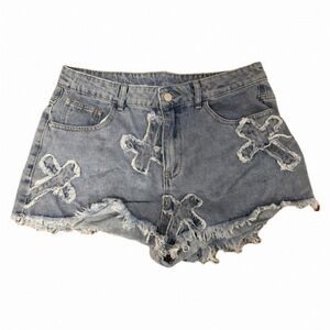 SHEIN Light Blue Distressed Jean Shorts